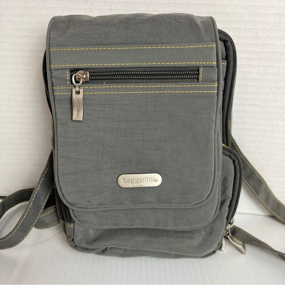 Baggallini Gray Crossbody Bag multi compartment travel